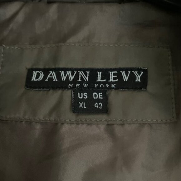 DAWN LEVY Dark Olive Coat, Size XL - Picture 7 of 9